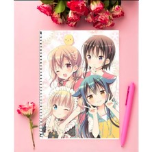 Anime And Your World Hinako Note  Anime Defter 1 Adet Özel Tasarım A4 Boyutu 21*29 cm  Telli Kareli Defter