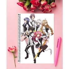 Anime And Your World Rakudai Kishi No Cavalry  Anime   Defter 1 Adet Özel Tasarım A4 Boyutu 21*29 cm  Telli Çizgili