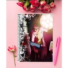 Anime And Your World Shiki Anime Defter 1 Adet Özel Tasarım A4 Boyutu 21*29 cm  Telli Kareli Defter