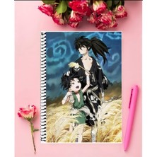Dororo Anime Defter 1 Adet Özel Tasarım A4 Boyutu 21*29 cm  Telli Kareli Defter