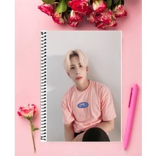 A.c.e(Donghun. Wow. Jun. Kim Byeongkwan. Chan) Defter 1 Adet Özel Tasarım 15*21 cm  Telli Çizgisiz