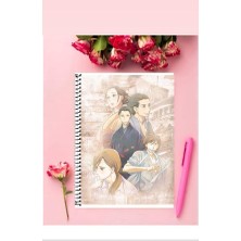 Shouwa Genroku Rakugo Anime Defter 1 Adet Özel Tasarım A4 Boyutu Telli Kareli Defter 21*29 cm