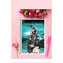 Psycho Pass Anime Defter 1 Adet Özel Tasarım A4 Boyutu Telli Kareli Defter 21*29 cm