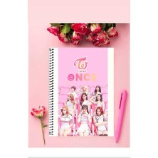 Twice Defter 1 Adet Özel Tasarım A4 Boyutu Telli Kareli Defter 21*29 cm