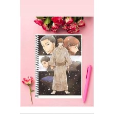 Anime And Your World Shouwa Genroku Rakugo Anime Defter 1 Adet Özel Tasarım A4 Boyutu Telli Kareli Defter 21*29 cm