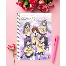 Clannad Anime Defter 1 Adet Özel Tasarım A4 Boyutu 21*29 cm  Telli Kareli Defter