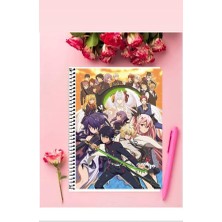 Owari No Serph Anime Defter 1 Adet Özel Tasarım A4 Boyutu Telli Kareli Defter 21*29 cm