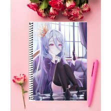 Anime And Your World No Game No Life Anime   Defter 1 Adet Özel Tasarım A4 Boyutu 21*29 cm  Telli Çizgili Defter