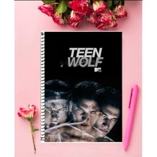 Teen Wolf Defter 1 Adet Özel Tasarım A4 Boyutu 21*29 cm  Telli Kareli Defter