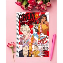 Great Pretender Anime Defter 1 Adet Özel Tasarım A4 Boyutu 21*29 cm  Telli Kareli Defter
