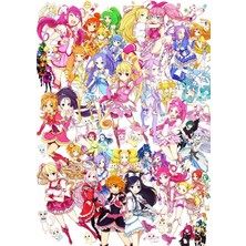 Anime And Your World Heartcatch Precure Anime Defter 1 Adet Özel Tasarım A4 Boyutu 21*29 cm  Telli Kareli defter
