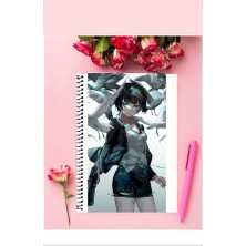 Anime And Your World Psycho Pass Anime Defter 1 Adet Özel Tasarım A4 Boyutu Telli Kareli Defter 21*29 cm