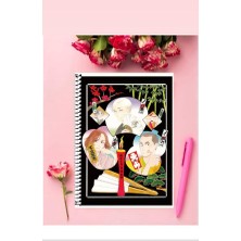 Shouwa Genroku Rakugo Anime Defter 1 Adet Özel Tasarım A4 Boyutu Telli Kareli Defter 21*29 cm
