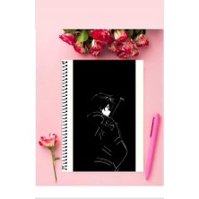Anime And Your World Sword Art Online Anime Defter 1 Adet Özel Tasarım A4 Boyutu Telli Kareli Defter 21*29 cm