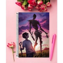 Anime And Your World Ajin Demi Human Anime Defter 1 Adet Özel Tasarım A4 Boyutu 21*29 cm  Telli Kareli Defter