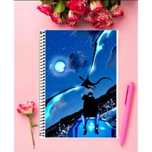 Solo Leveling  Anime Defter 1 Adet Özel Tasarım A4 Boyutu 21*29 cm Telli Kareli