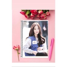 Anime And Your World Kara  Defter 1 Adet Özel Tasarım A4 Boyutu Telli Kareli Defter 21*29 cm