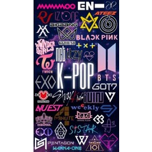 Kpop Defter 1 Adet Özel Tasarım A4 Boyutu 21*29 cm  Telli Çizgisiz Büyük Boy defter