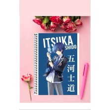 Anime And Your World Shido Itsuka Anime Defter 1 Adet Özel Tasarım A4 Boyutu Telli Kareli Defter 21*29 cm