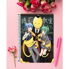 Anime And Your World Assassination Classroom  Anime   Defter 1 Adet Özel Tasarım A4 Boyutu 21*29 cm  Telli Kareli