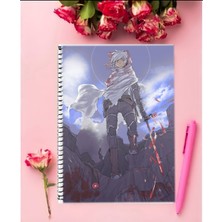 Danmachi Anime Defter 1 Adet Özel Tasarım A4 Boyutu 21*29 cm  Telli Kareli Defter
