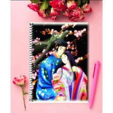 Anime And Your World Genji Monogatari Sennenki  Anime Defter 1 Adet Özel Tasarım A4 Boyutu 21*29 cm Telli Kareli