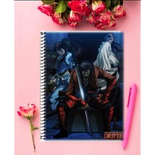 Anime And Your World Drifters Shimazu Toyohisa Anime Defter 1 Adet Özel Tasarım A4 Boyutu 21*29 cm Telli Kareli Defter