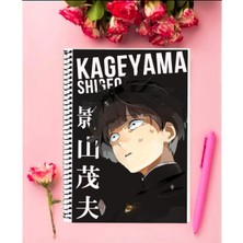 Anime And Your World Mob Psycho 100  Anime  Defter 1 Adet Özel Tasarım A4 Boyutu 21*29 cm Telli Kareli Defter