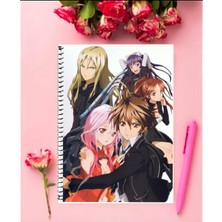 Anime And Your World Guilt Crown  Anime Defter 1 Adet Özel Tasarım A4 Boyutu 21*29 cm Telli Kareli