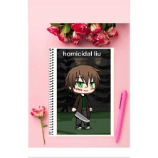 Anime And Your World Homicidal Liu Anime Defter 1 Adet Özel Tasarım A4 Boyutu Telli Kareli Defter 21*29 cm