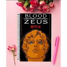 Anime And Your World Blood Of Zeus Anime Defter 1 Adet Özel Tasarım A4 Boyutu 21*29 cm  Telli Kareli Defter