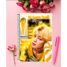 Bts Defter 1 Adet Özel Tasarım A4 Boyutu Telli Kareli Defter 21*29 cm
