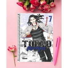 Tokyo Revengers Anime Defter 1 Adet Özel Tasarım A4 Boyutu 21*29 cm  Telli Kareli defter