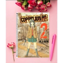 Coppelion Anime Defter 1 Adet Özel Tasarım A4 Boyutu 21*29 cm  Telli Kareli Defter