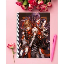 Anime And Your World Tokyo Ghoul (Kaneki Ken-Uta) Anime Defter 1 Adet Özel Tasarım A4 Boyutu 21*29 cm  Telli
