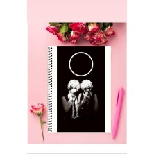 Anime And Your World Tokyo Ghoul Anime Defter 1 Adet Özel Tasarım A4 Boyutu Telli Kareli Defter 21*29 cm