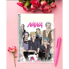 Anime And Your World Nana  Anime   Defter 1 Adet Özel Tasarım A4 Boyutu 21*29 cm  Telli Kareli Defter