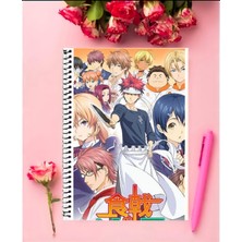 Anime And Your World Food Wars Shokugeki No Soma Anime Defter 1 Adet Özel Tasarım A4 Boyutu 21*29 cm Telli Kareli
