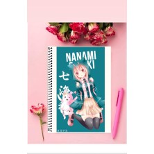 Anime And Your World Chiaki Nanami Anime Defter 1 Adet Özel Tasarım A4 Boyutu Telli Kareli Defter 21*29 cm