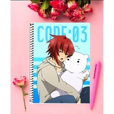 Anime And Your World Code Breaker  Anime   Defter 1 Adet Özel Tasarım A4 Boyutu 21*29 cm  Telli Kareli Defter