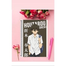 Houtarou Oreki Anime Defter 1 Adet Özel Tasarım A4 Boyutu Telli Çizgili Defter 21*29 cm