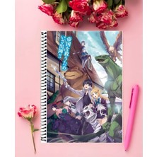 Isekai Wa Smartphone To Tomo Ni Anime   Defter 1 Adet Özel Tasarım A4 Boyutu 21*29 cm  Telli Çizgsiz