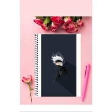 Anime And Your World Kakashi Hatake Anime Defter 1 Adet Özel Tasarım A4 Boyutu Telli Kareli Defter 21*29 cm