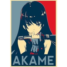 Anime And Your World Akame Anime Defter 1 Adet Özel Tasarım A4 Boyutu 21*29 cm Telli Kareli Defter