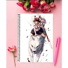 Anime And Your World Mononoke Heim Anime Defter 1 Adet Özel Tasarım A4 Boyutu 21*29 cm  Telli Kareli Defter