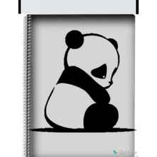 Anime And Your World Panda Temalı Defter A4 Boyutu Telli Kareli Özel Yapım Defter