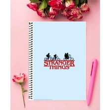 Anime And Your World Stranger Things Defter 1 Adet Özel Tasarım A4 Boyutu 21*29 cm  Telli Kareli Defter