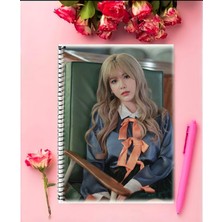 Sistar (Girin.bora.soyou.dasom) Defter 1 Adet Özel Tasarım A4 Boyutu 21*29 cm  Telli Kareli Defter