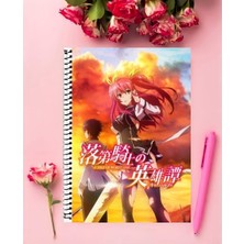 Anime And Your World Rakudai Kishi No Cavalry  Anime   Defter 1 Adet Özel Tasarım A4 Boyutu 21*29 cm  Telli Kareli
