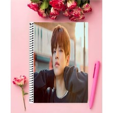 Seungmin Stray Kids Defter 1 Adet Özel Tasarım A4 Boyutu 21*29 cm Telli Çizgisiz Büyük Boy Defter
